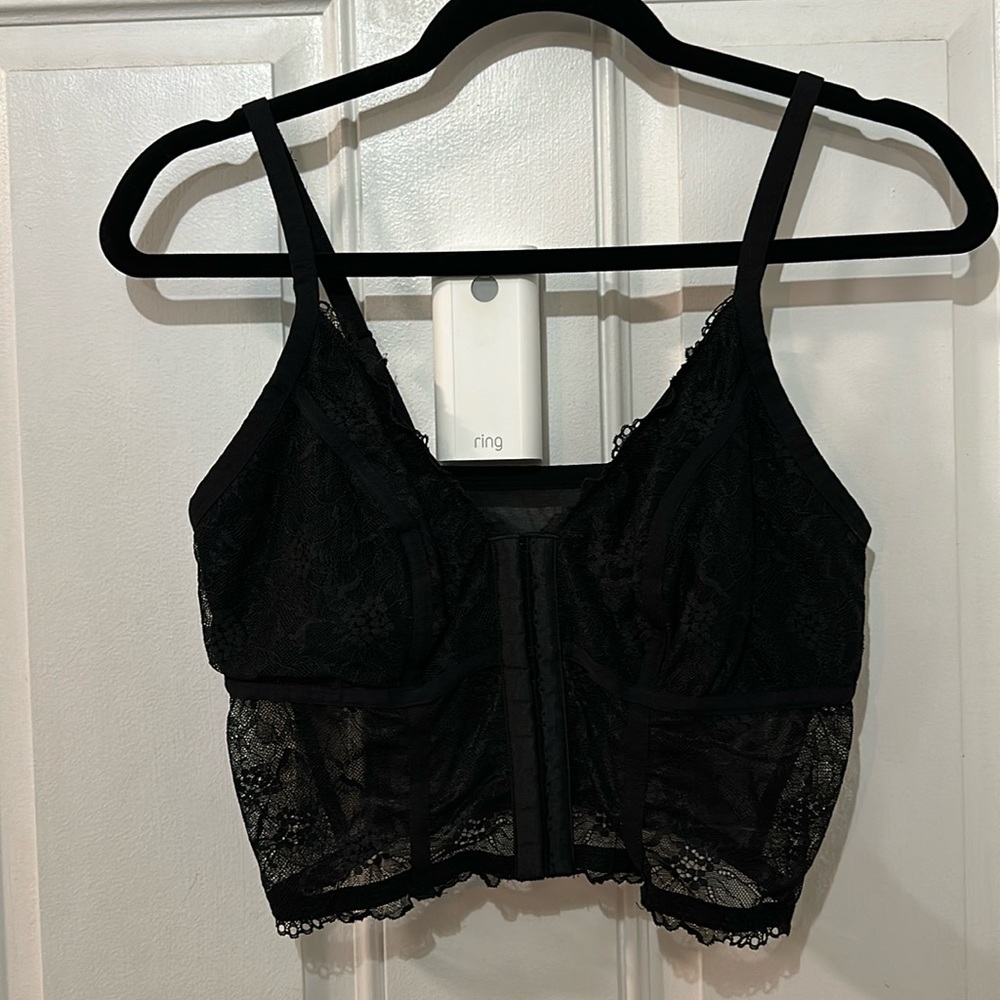 NWOT colsie lace and mesh corset bra